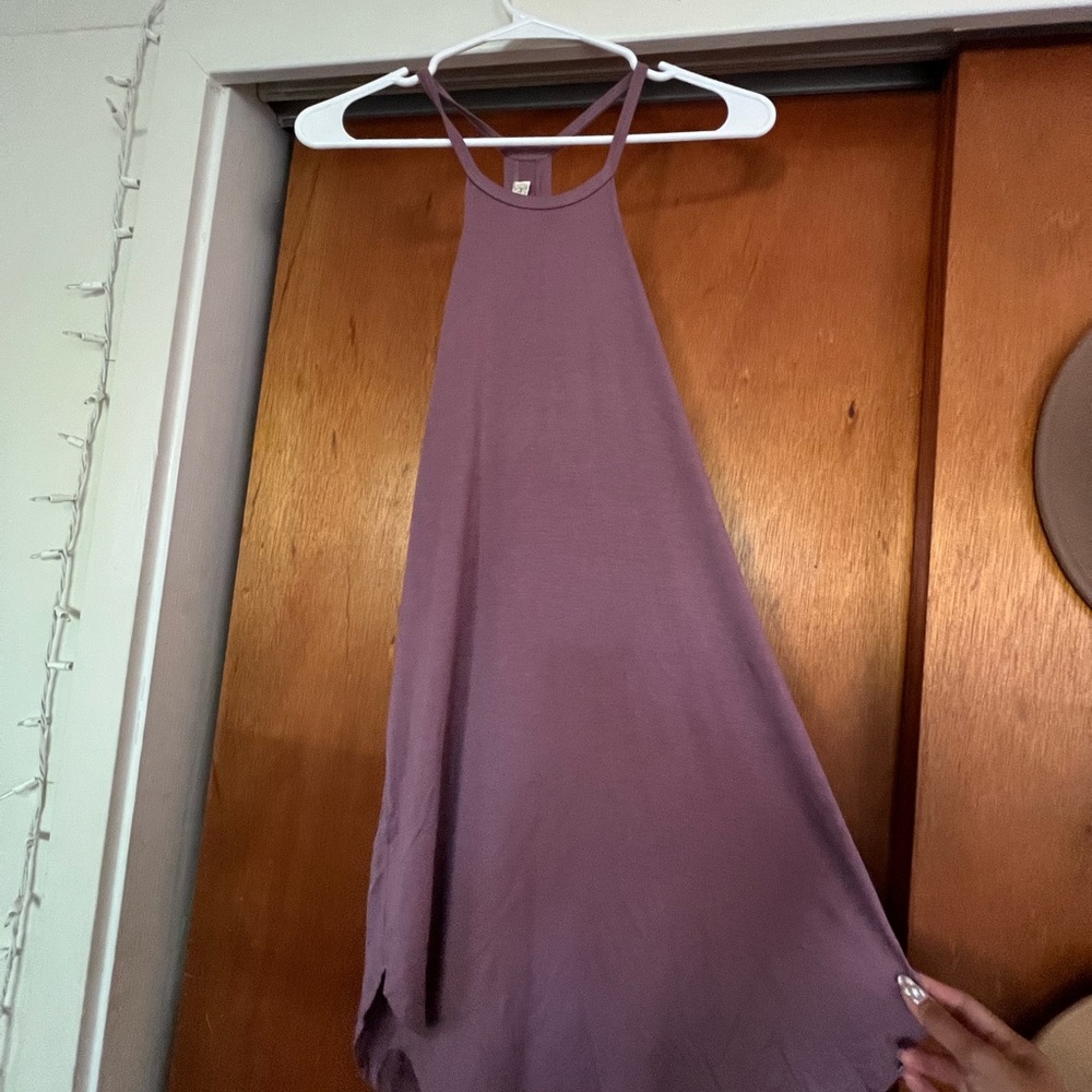 Purple beach cover-up dress
